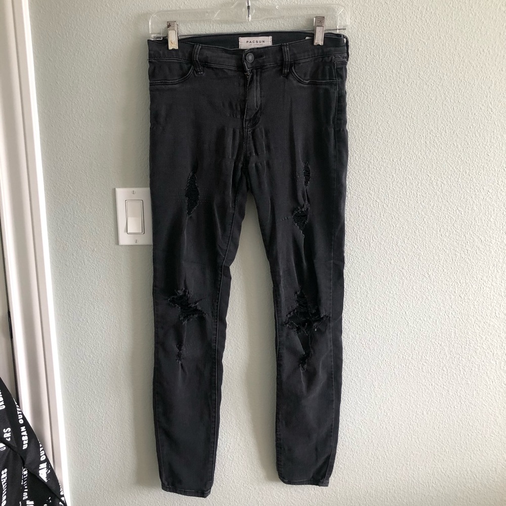 Black ripped jeans